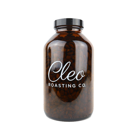 Cleo Roasting Co. glass jar of Peru Elevacion Faical whole bean coffee - Adair Pantry wholesale specialty coffee Houston
