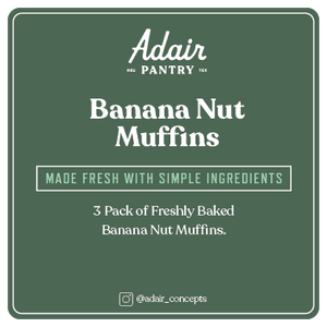 Banana Nut Muffins — 3pk